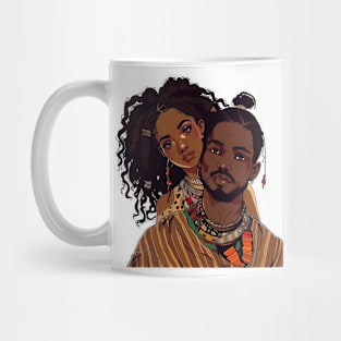 Black African Couple Love Mug